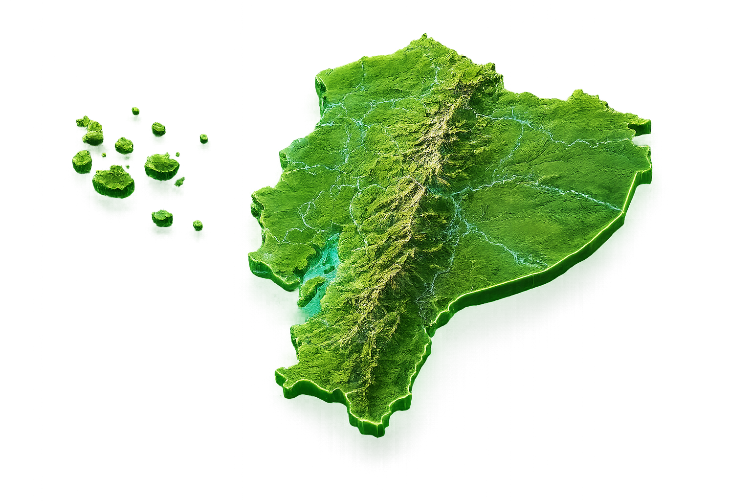Mapa 3D de Ecuador